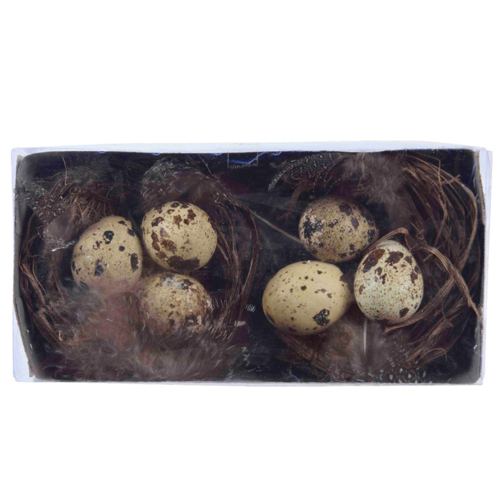 Decoris nest wilg set a 2 stuks 8cm naturel