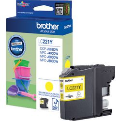 Inktcartridge brother lc221y geel