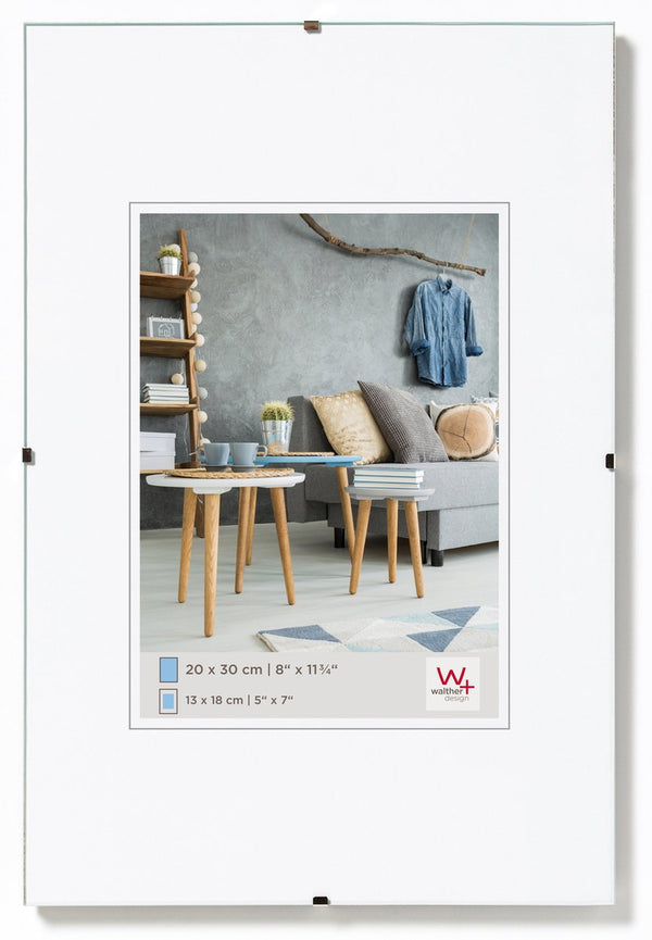 Walther fotolijstloze schilderijhouders (clip frame) - frameformaat 18x24 cm - antireflecterend glas