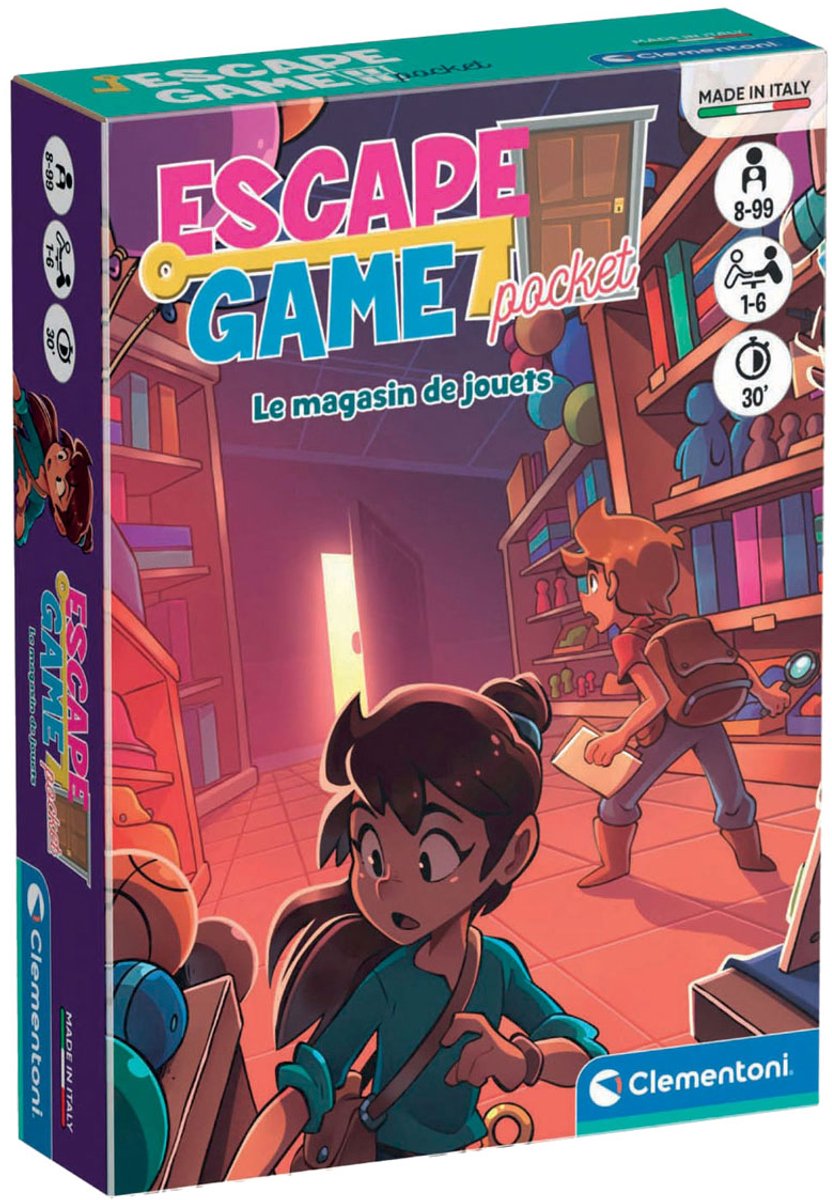 Clementoni - escape game - toys store - kaartspel - (fr) - vanaf 8 jaar