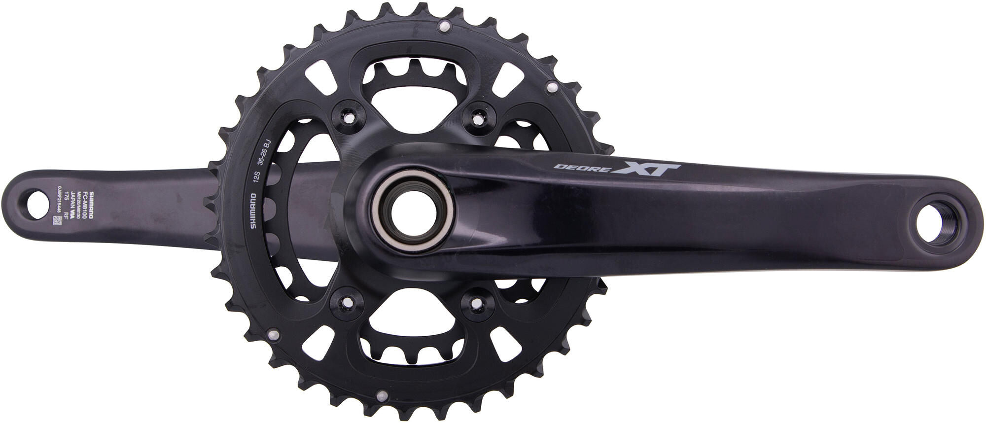Shimano crankstel deore xt fc-m8100 crankset shim.xt fcm8100 26 36t.175mm ht2 12sp bl.