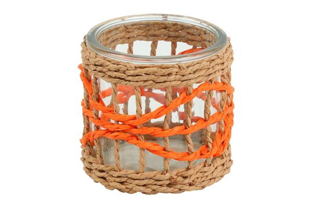Countryfield waxinlichthouder ella s oranje 8x8x8cm