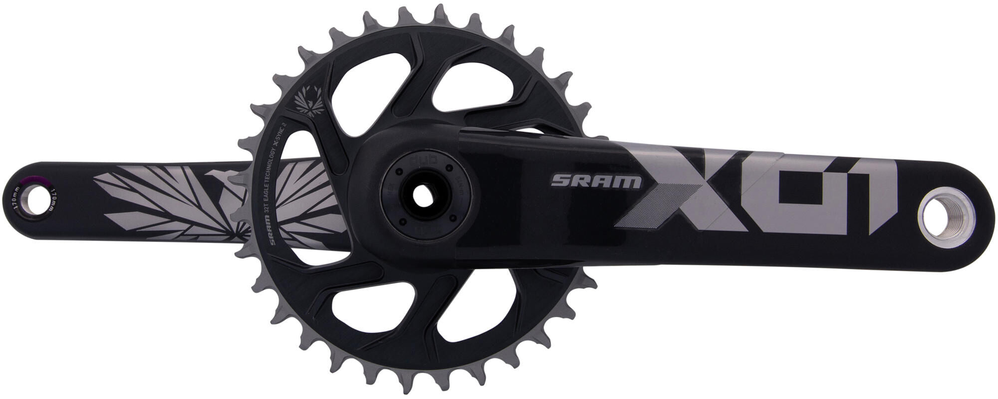 Sram crankstel x01 eagle crankset x01 eagle 32t 170mm lunar polar