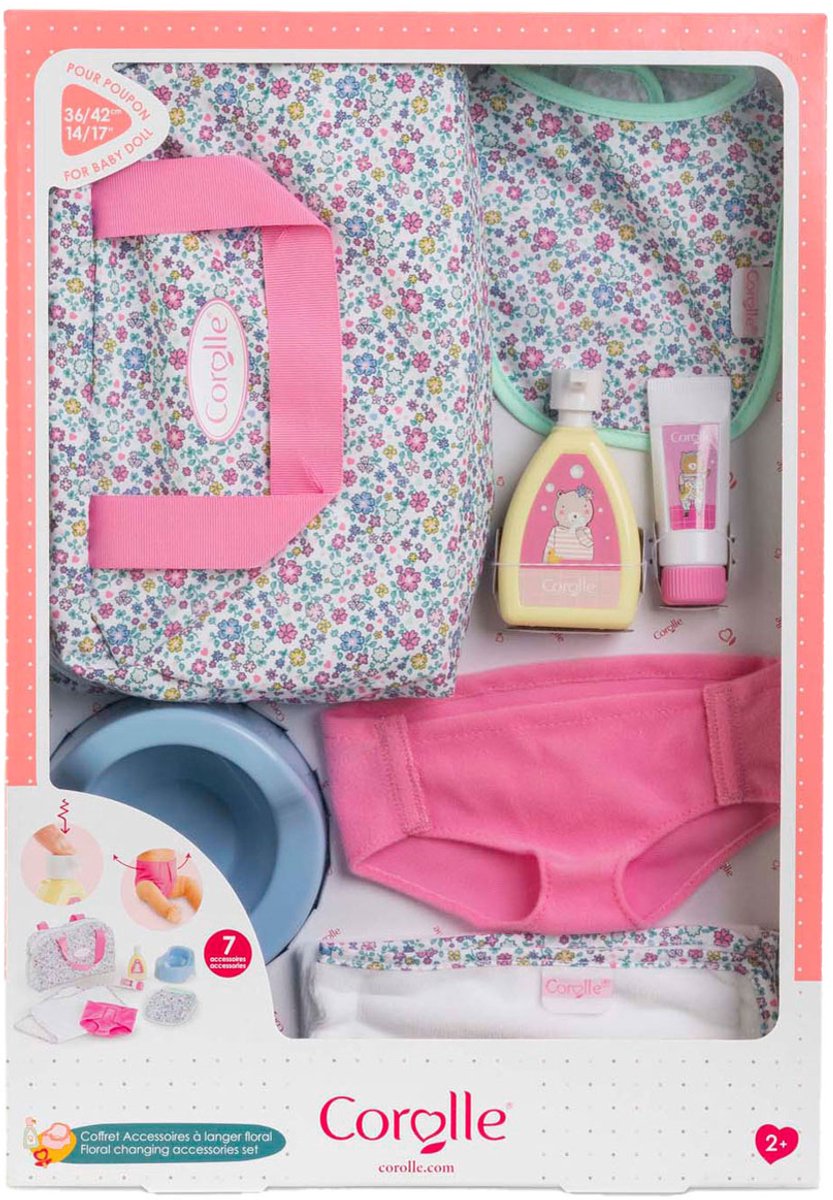 Corolle luieraccessoires bloemen set voor babypop, 36cm