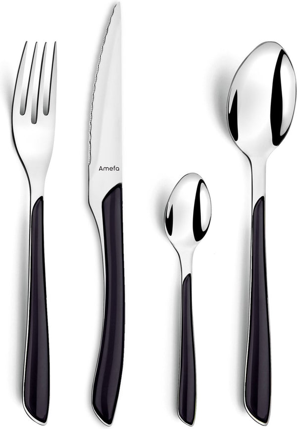 Amefa eclat zwart - 16 delige set - 4 persoons - zwart