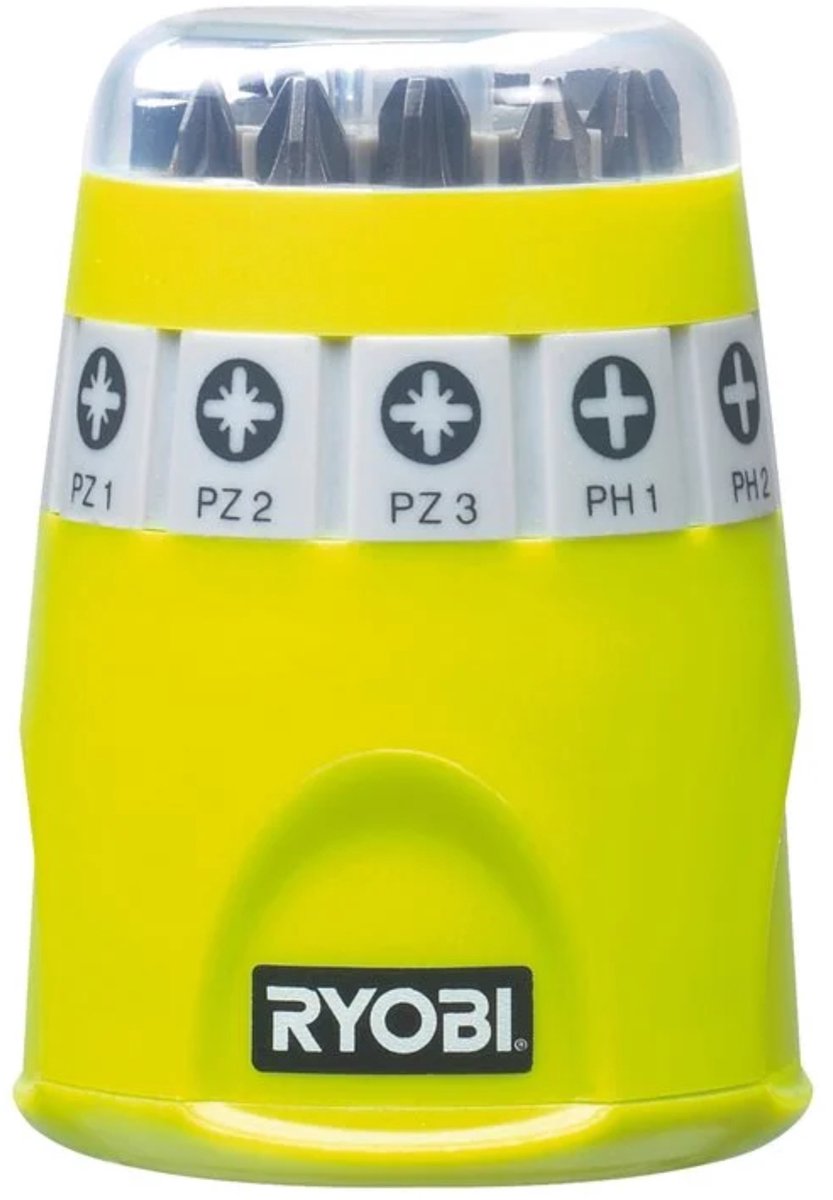 Ryobi rak10sd serie - schroefbittenset - 10 stuks - magnetische houder