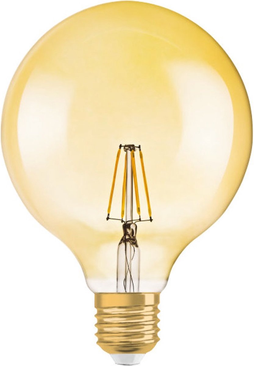Osram ledvance - led lamp - e27 - filament - 6.5w 720lm - 2400k extra warm wit licht | vintage 1906 globe 52