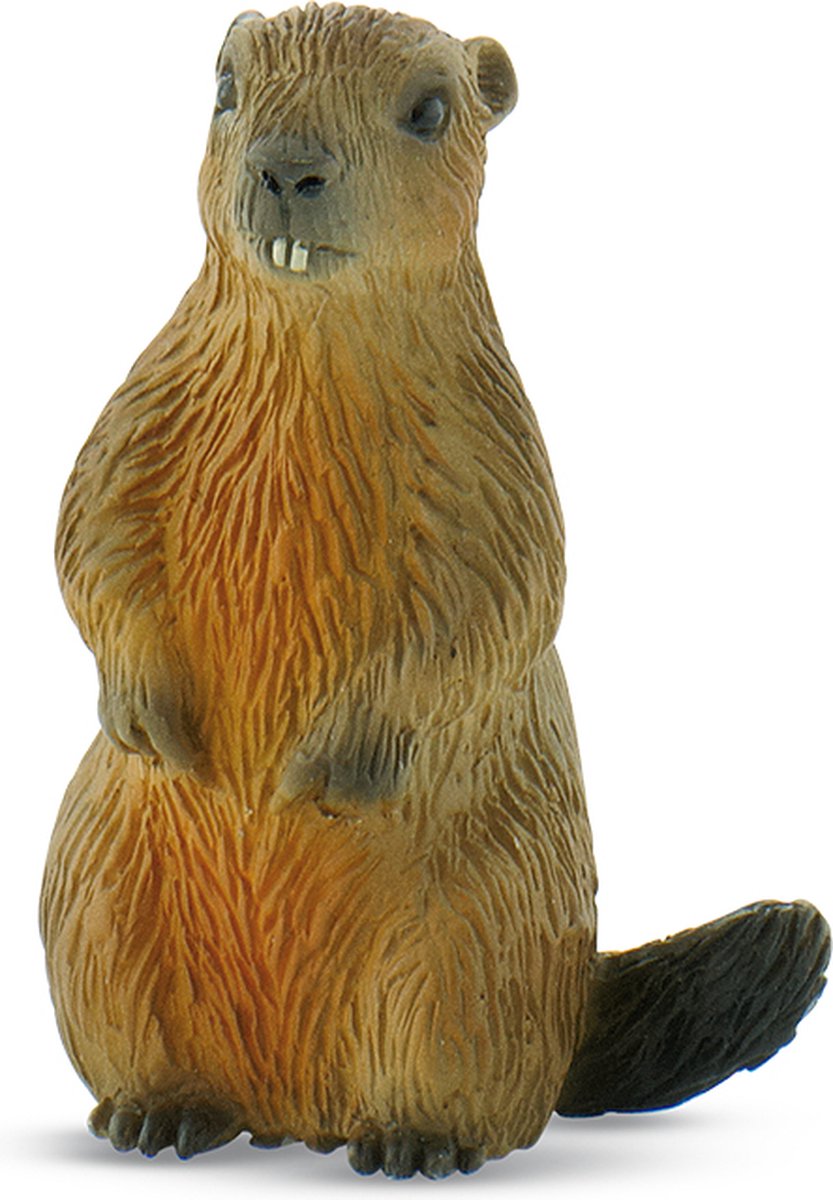 Bullyland 64455 – speelfiguur en verzamelfiguur marmot – levensecht en detailrijk vormgegeven – ideaal als taartfiguur en klein cadeautje voor kinderen vanaf 3 jaar.