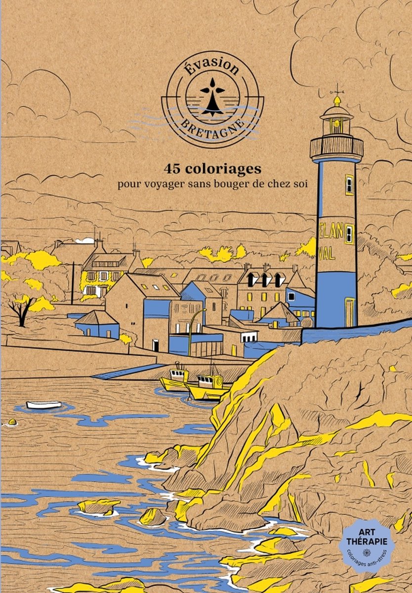 Hachette heroes évasion bretagne - art thérapie - hachette - kleurboeken voor volwassenen