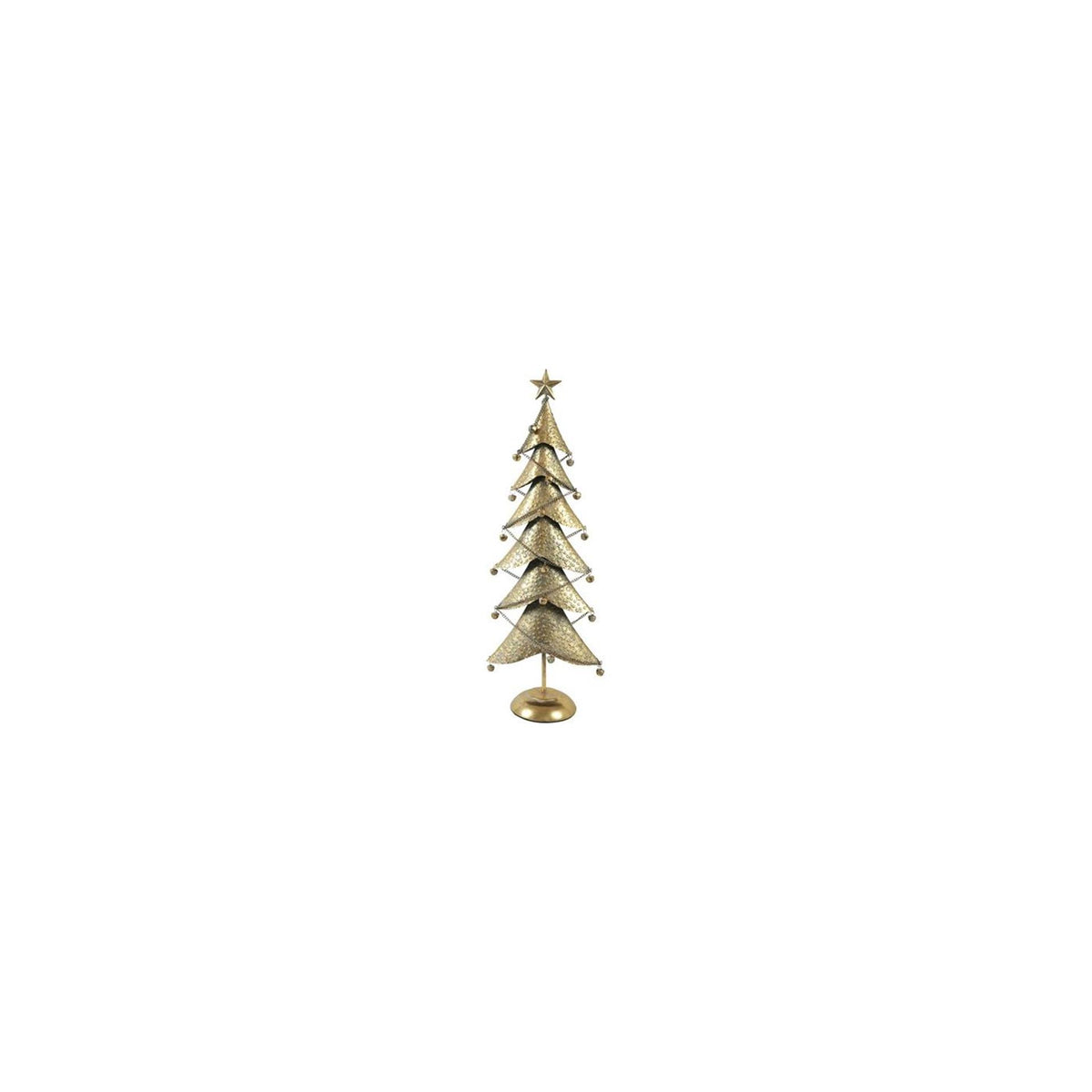 Countryfield kerstboom balas goud metaal 28x16x80cm
