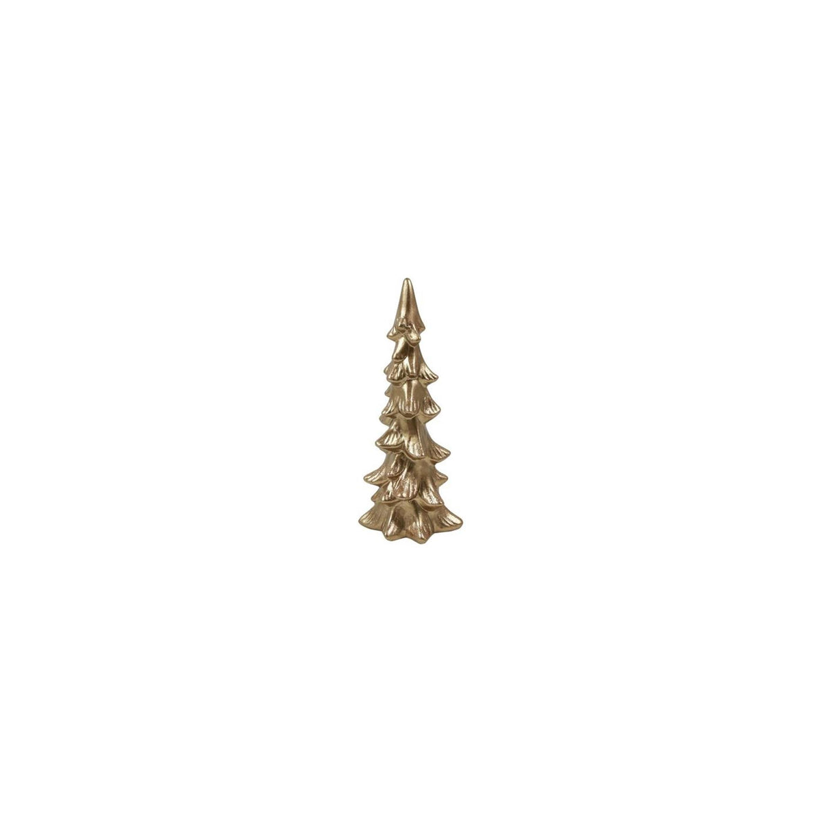 Countryfield beeld kerstboom floris goud aardewerk 10x8x24cm
