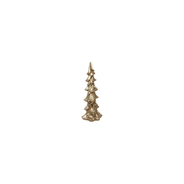Countryfield beeld kerstboom floris goud aardewerk 14x11x37cm