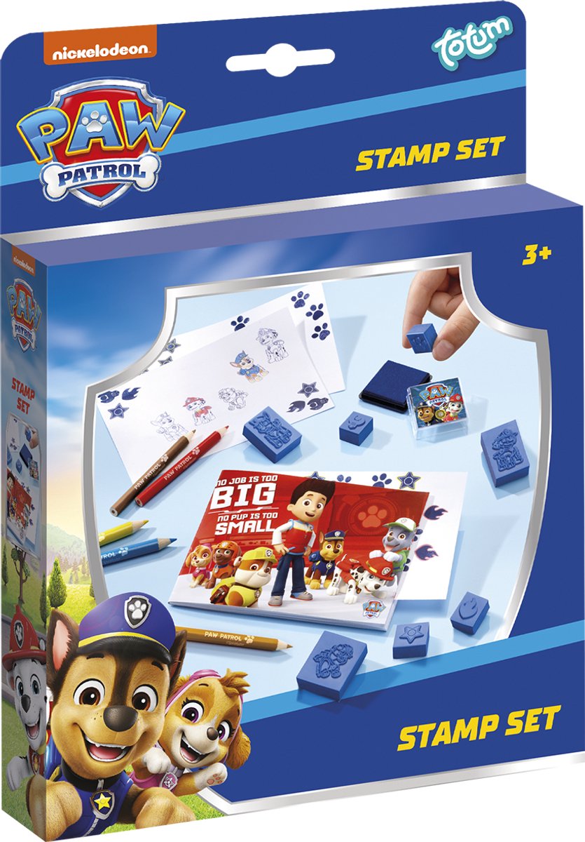 Totum paw patrol stempel en kleurset - junior knutselset incl. kleurpotloden en stempelboekje | speelgoed vanaf 3 jaar meisjes en jongens