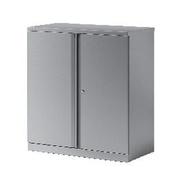 2-deurs kast bisley 1 plank zilver