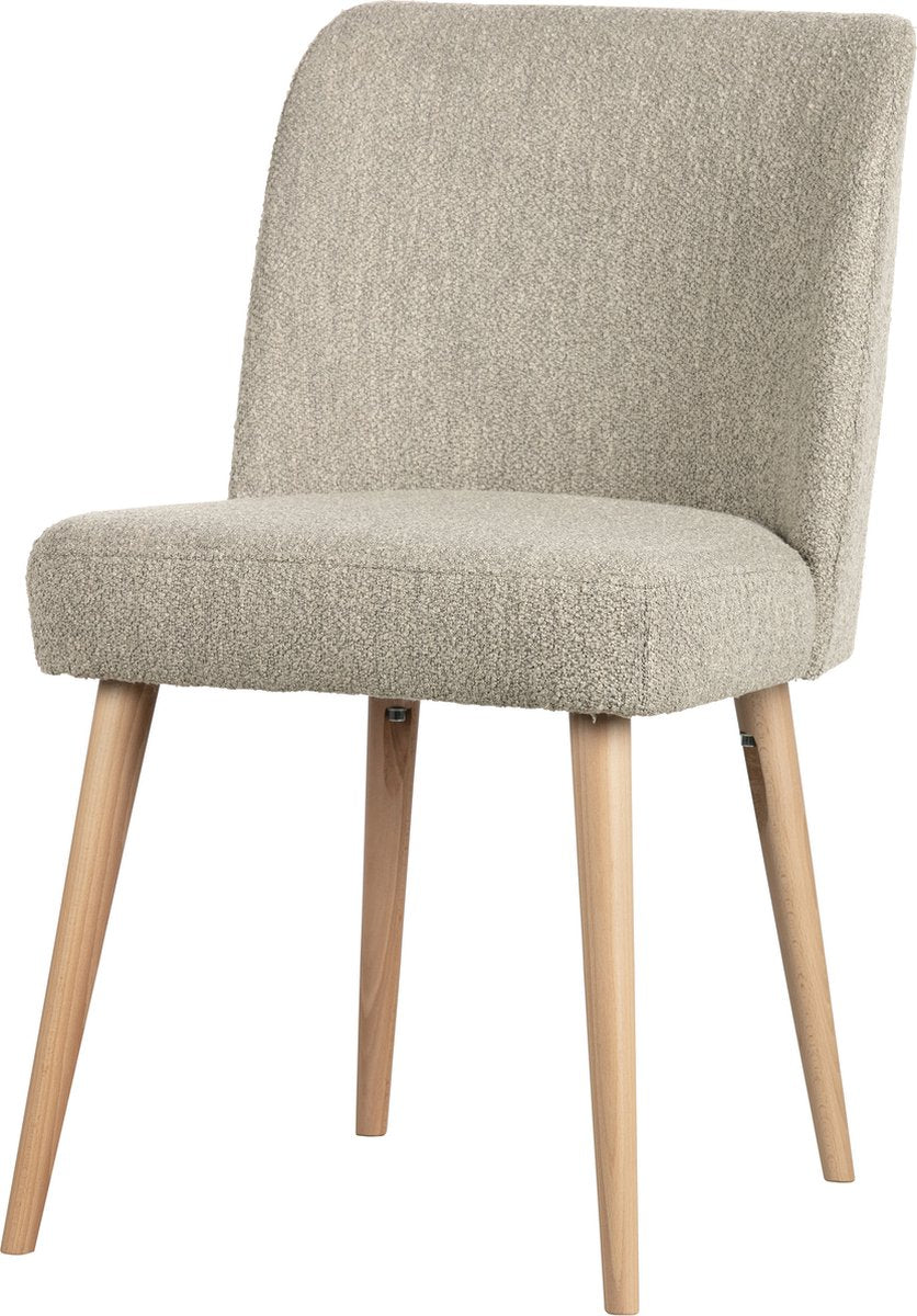 Vtwonen force eetkamerstoel - boucle - naturel - 81x47x58