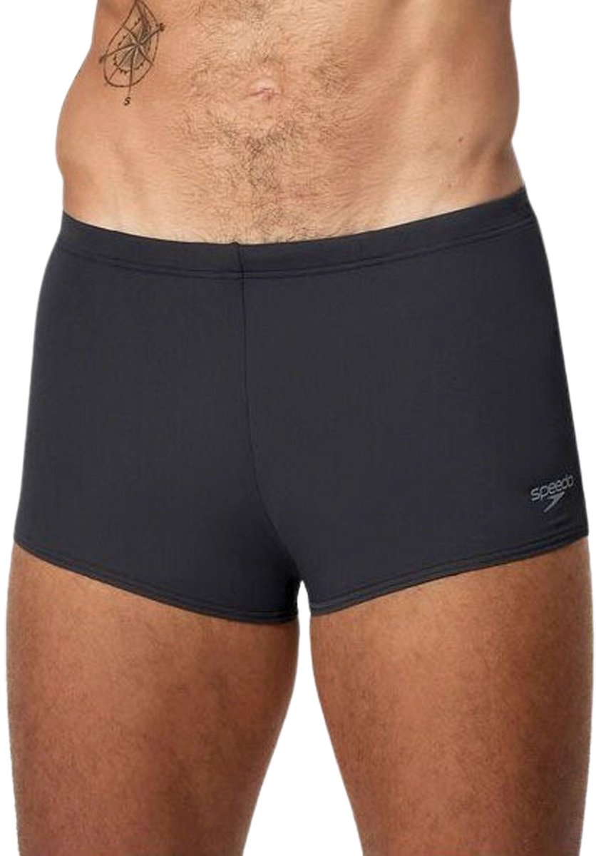 Speedo hyperboom aquashort heren - zwembroek heren - chloorbestendige zwemshort heren - zwemboxer heren met trekkoord - zwart grijs - xl
