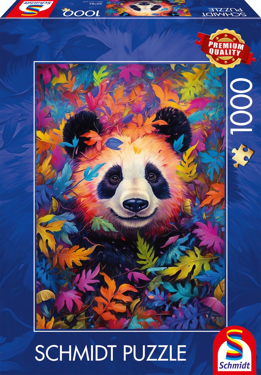 Schmidt - legpuzzel - panda in het regenboogbos - 1000 stukjes - volwassenen - vanaf 12 jaar