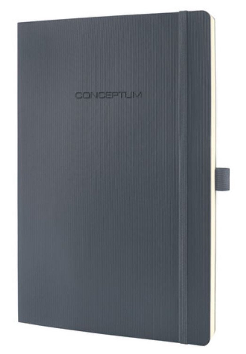 Sigel notitieboek - conceptum pure - a4 - softcover - donkergrijs - 194 pagina's - 80 grams - gelinieerd - si-co319