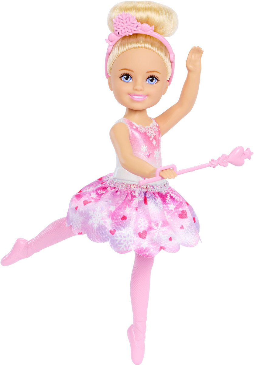 Barbie chelsea in de notenkraker: ballerina pop, modepop, vrouw, 3 jaar, meisjes, 160 mm, meerkleurig