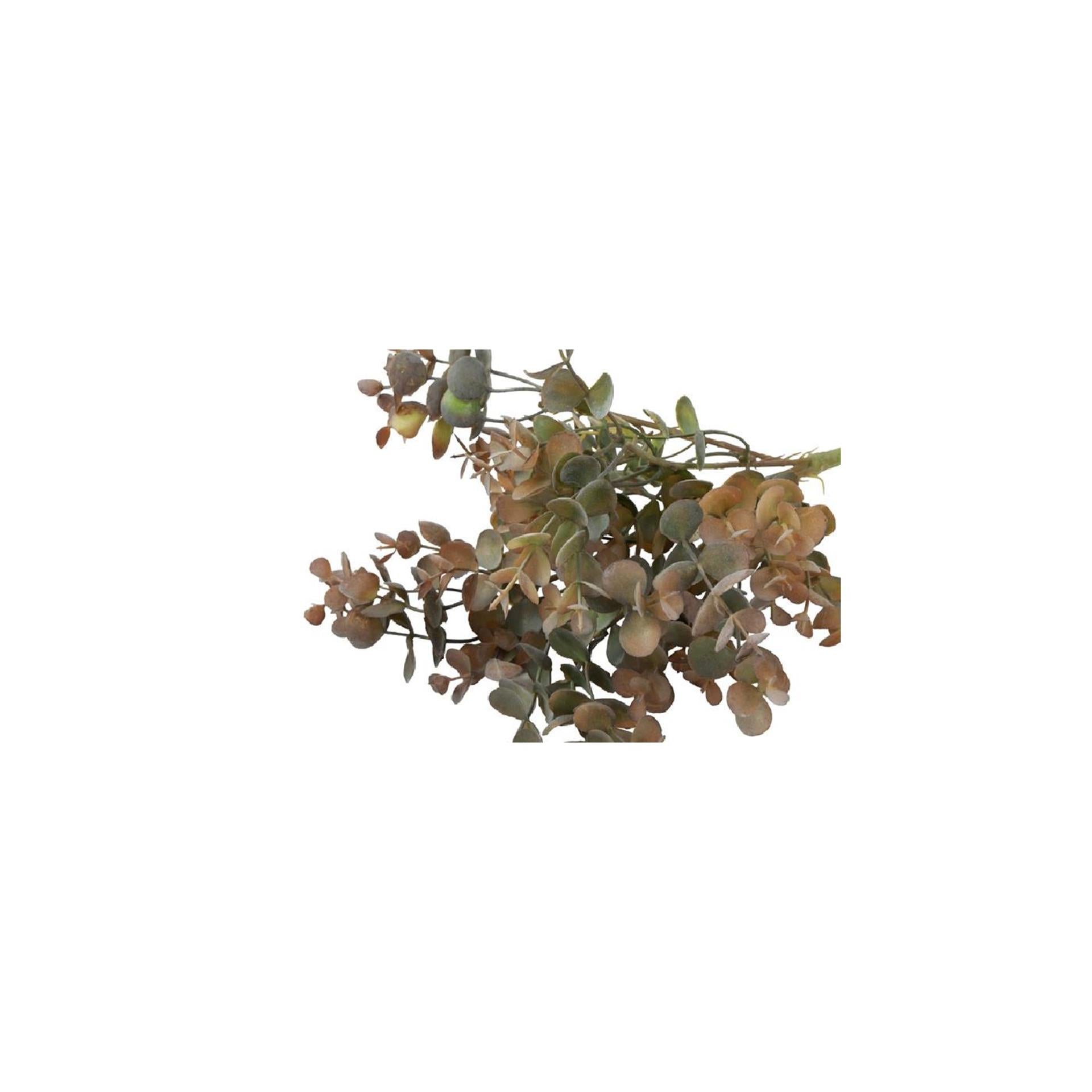 Countryfield kunstbloem steker eucalyptus licht bruin zijde ø15x33cm