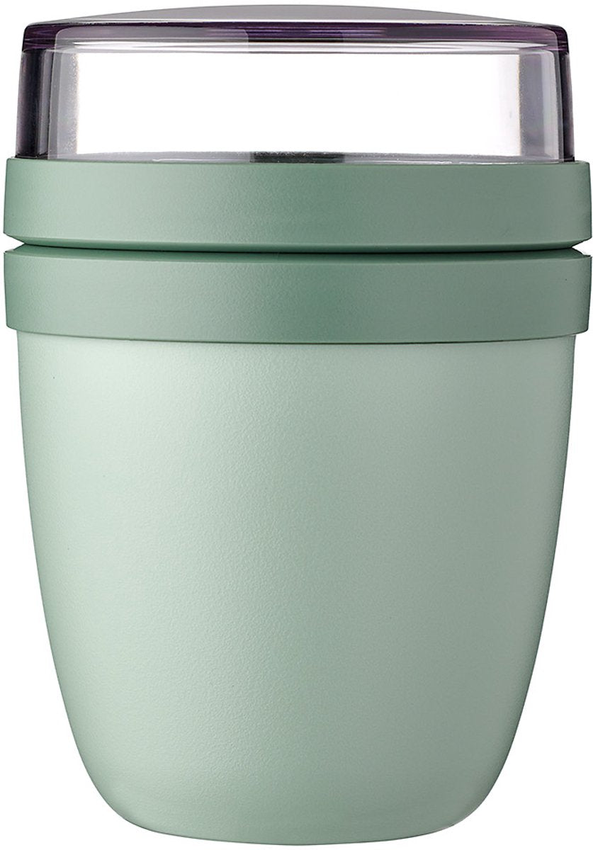 Mepal lunchpot mini ellipse - 300 ml - yoghurt en muesli beker to go - geschikt voor vriezer. magnetron en vaatwasser - nordic sage