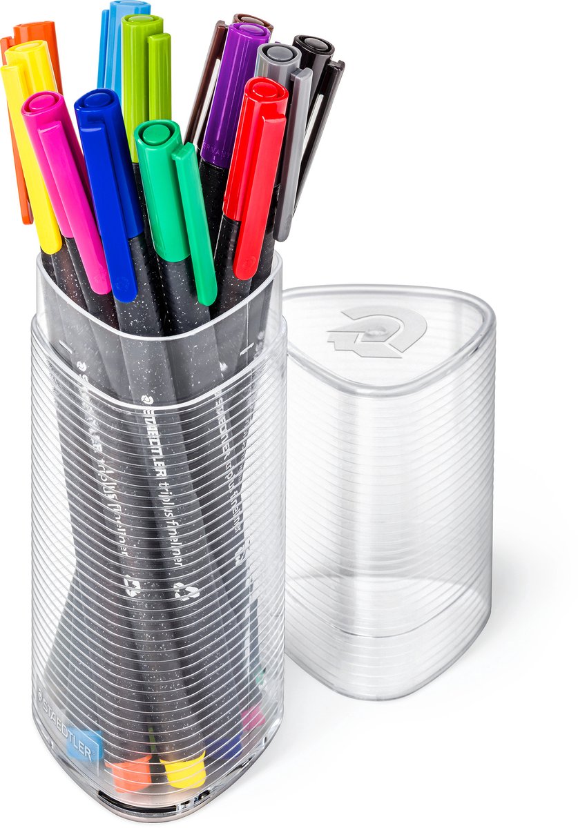 Staedtler triplus fineliner - koker met 12 kleuren