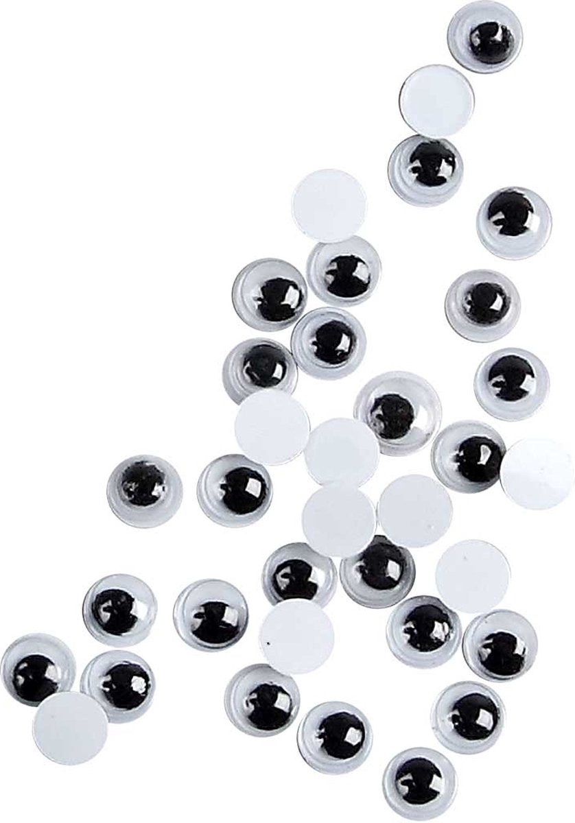 Creatief bedrijf wiebelogen niet zelfklevend 6mm, 1000st.