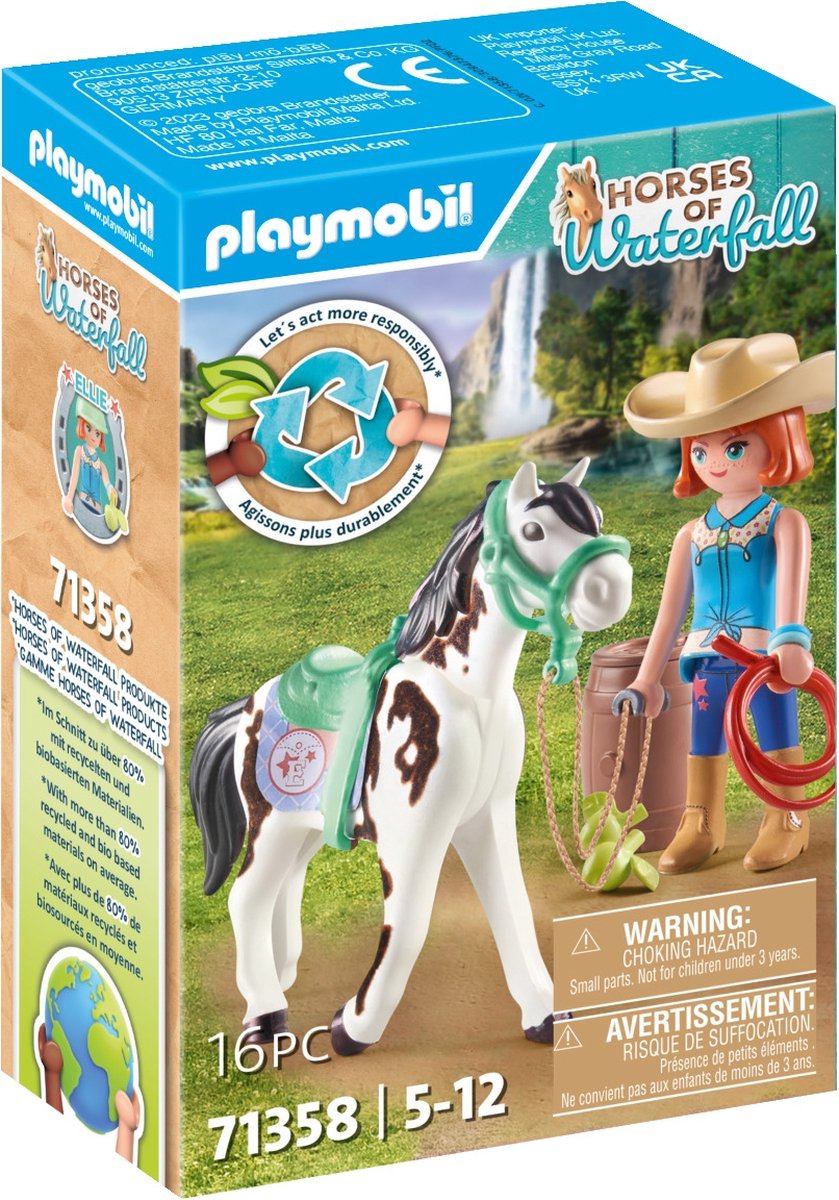 Playmobil Paarden van Waterval Ellie en Sawdust Speelset 71358