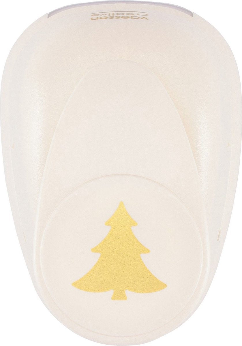Vaessen creative pons - figuurpons - dennenboom - 3,2 x 3,4 cm