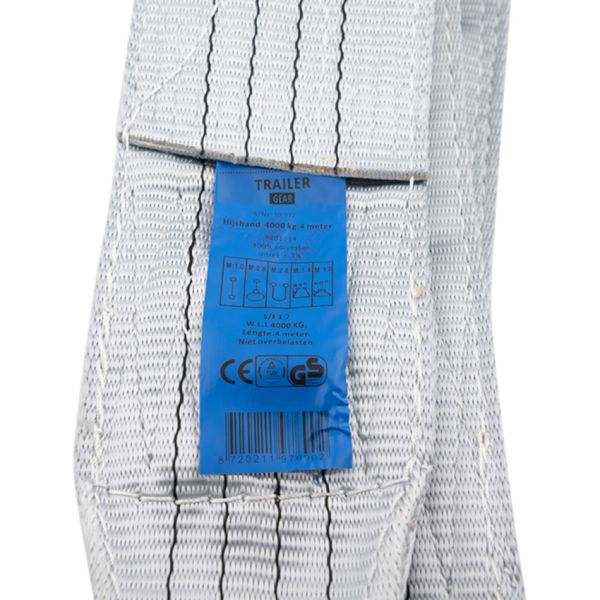 Trailergear hijsband 120 d 4 ton 4 meter