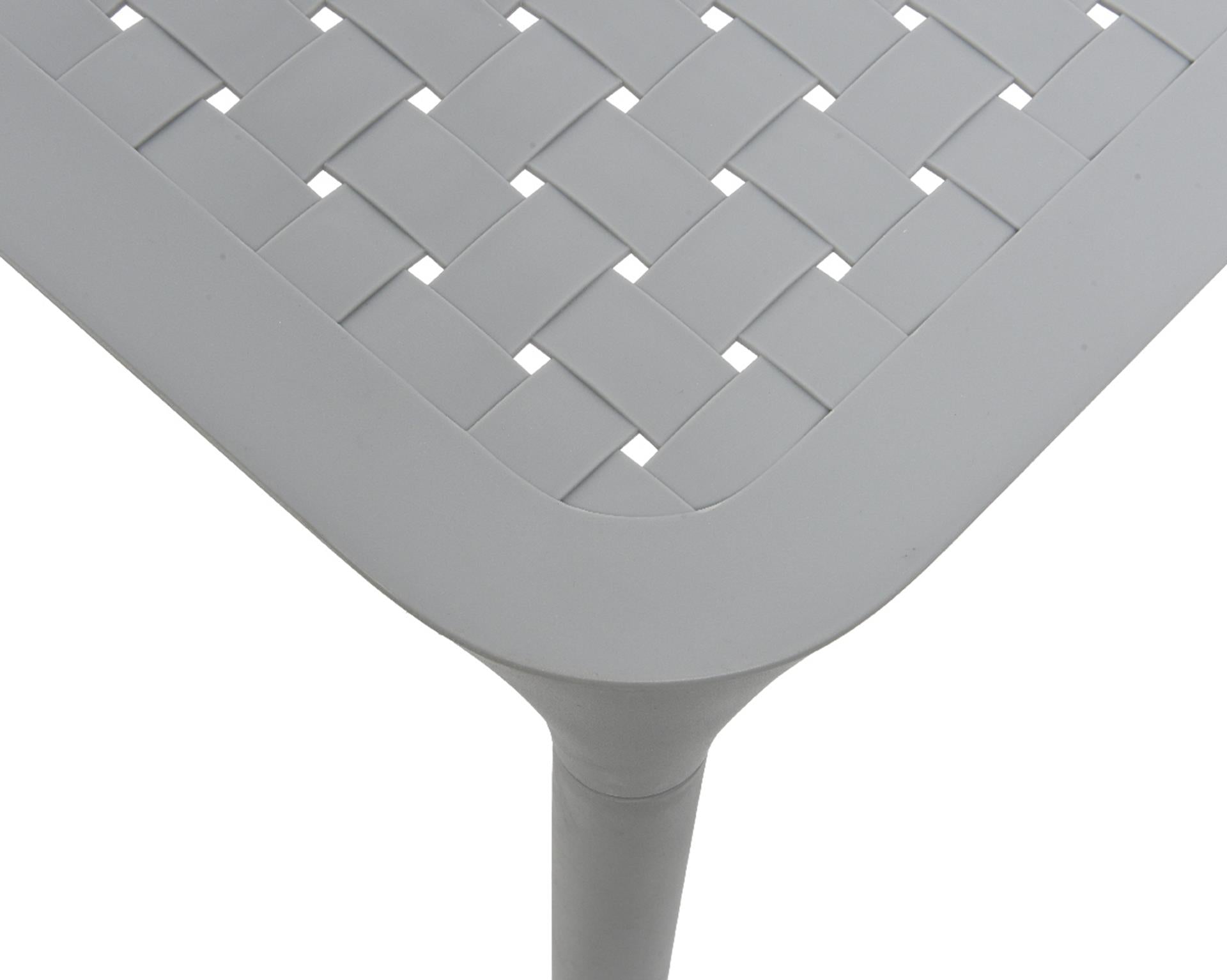 Tafel porto kunststof 65x65cm grijs