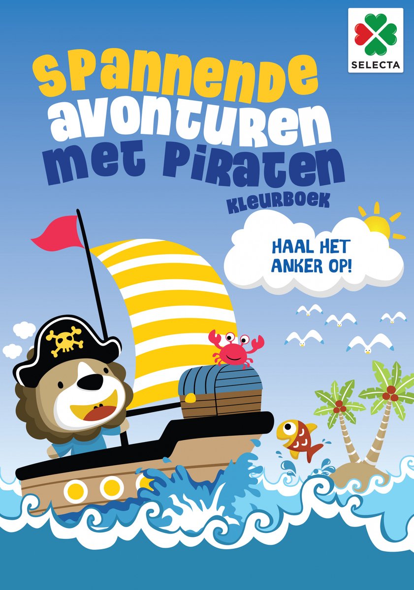 Selecteer een spannende avonturen met piraten kleurboek