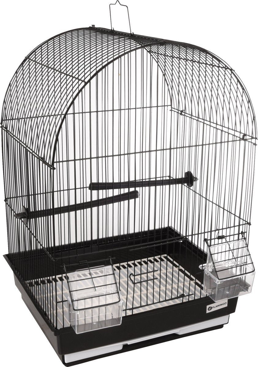 Flamingo vogelkooi alor zwart - zwart - 34.5 x 28 x 48.5 cm