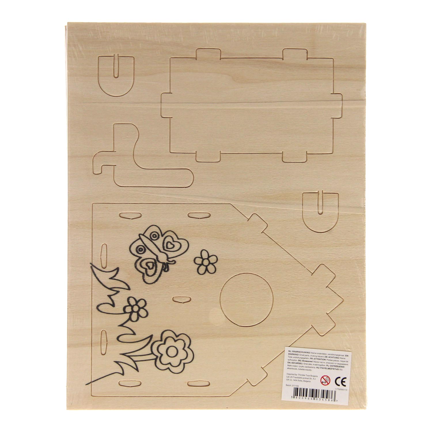 Maak je eigen Houten Vogelhuisje, variant B