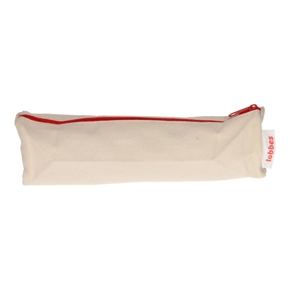 Lobbes katoenen etui - rood