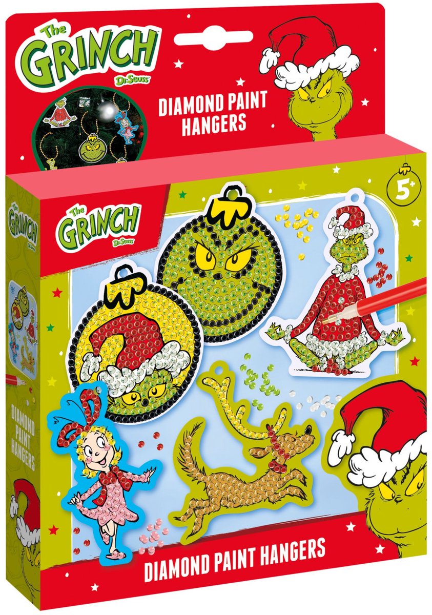 Totum diamant schilderij kersthangers maken de grinch