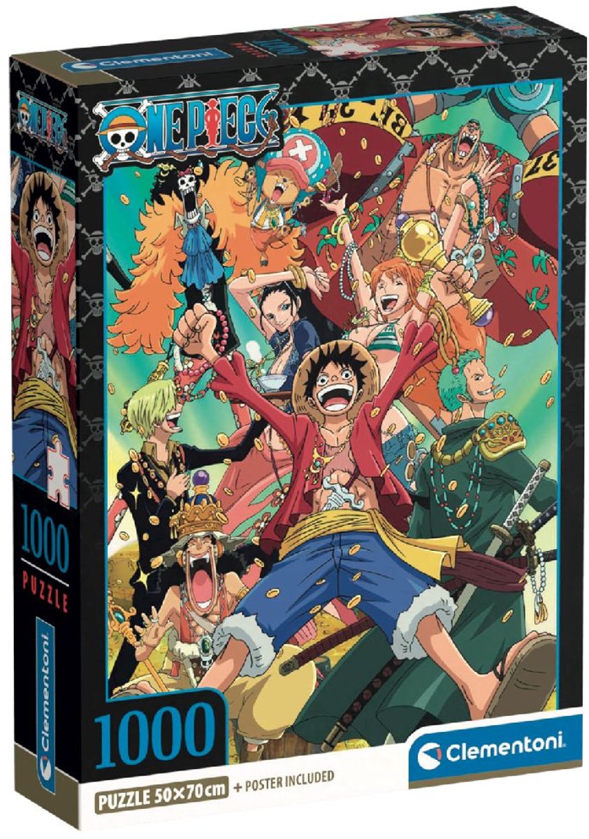 Clementoni - puzzel - 1000 stukjes - one piece - anime