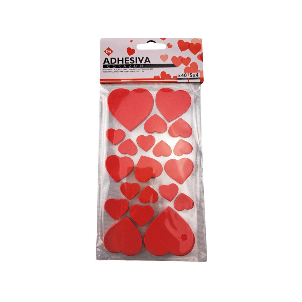 Hartstickers 40 stuks in blisterverpakking