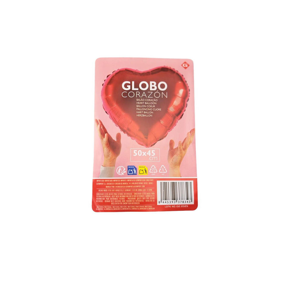Hart ballon opblaasbaar 50x45 cm