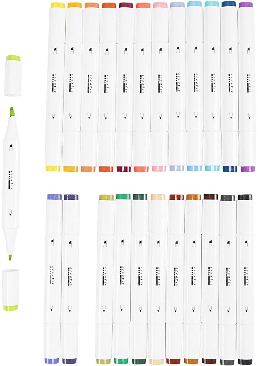 Creativ company double-ended colouring pens, 24 pcs.