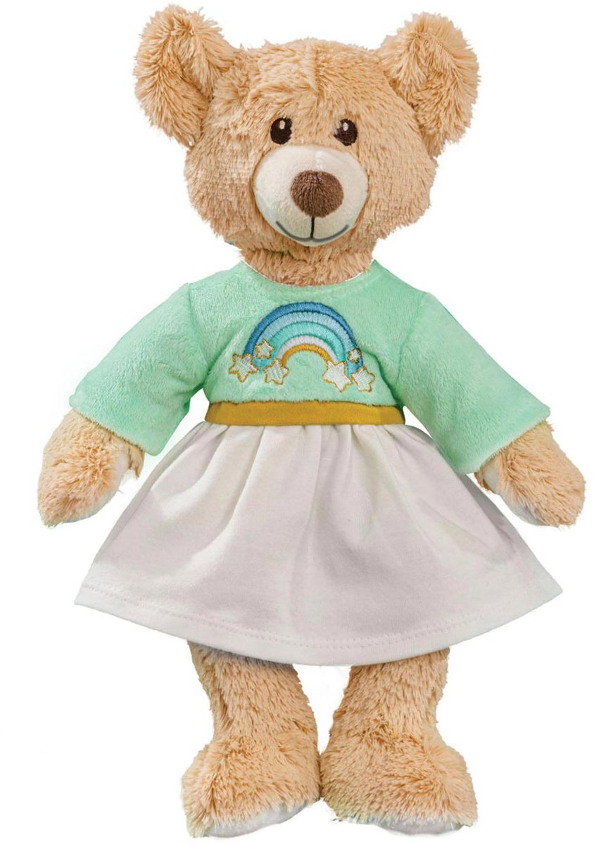 Heless knuffel pluche teddy rainbow, 32cm