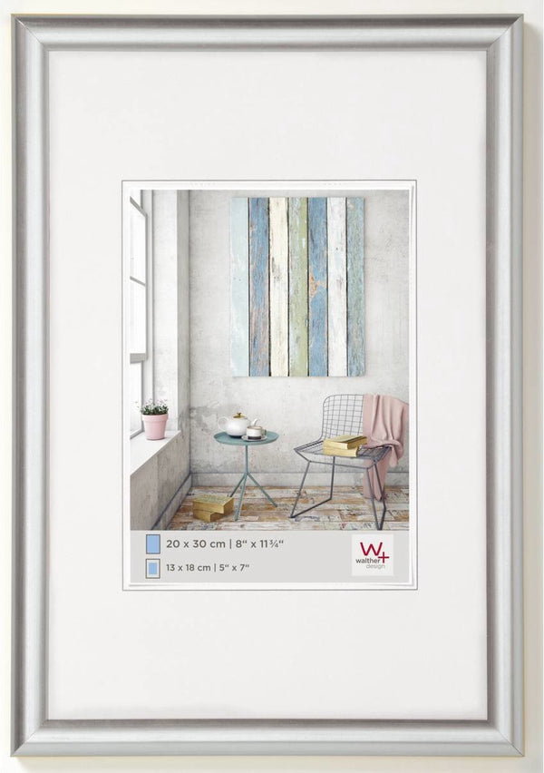 Walther trendstyle - kunststof lijst - fotoformaat 40x60 cm - zilver