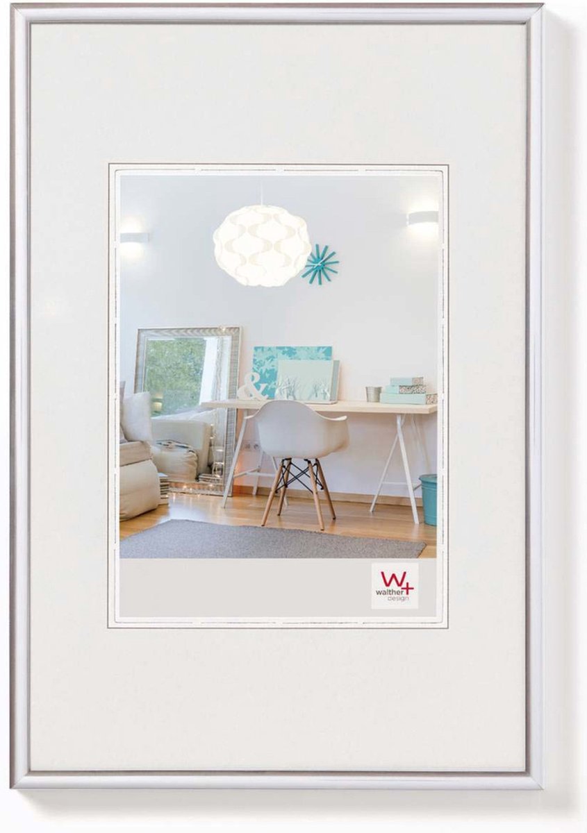 Walther new lifestyle - kunststof lijst - fotoformaat 28x35 cm - zilver