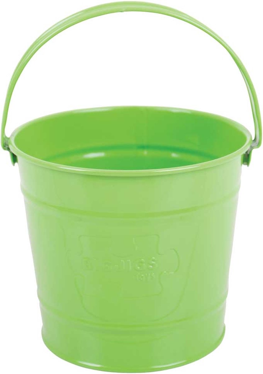 Bigjigs groene metalen emmer