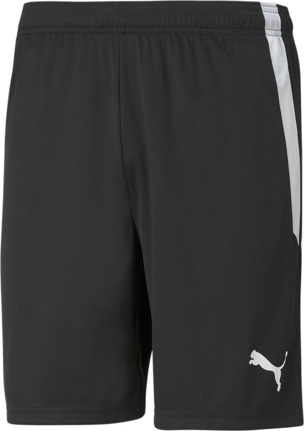 Puma teamliga shorts heren sportbroek - black- white xxl