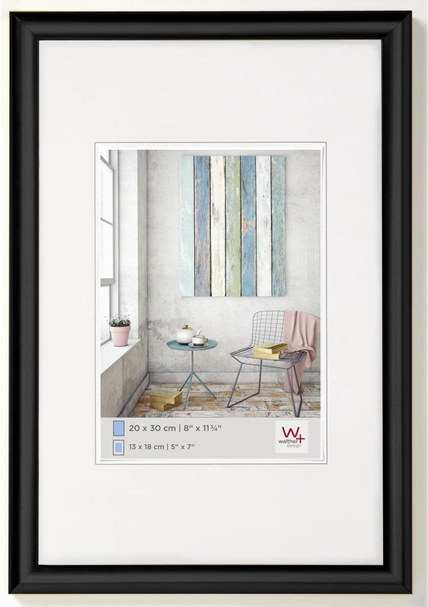 Walther trendstyle - kunststof lijst - fotoformaat 30x45 cm - zwart