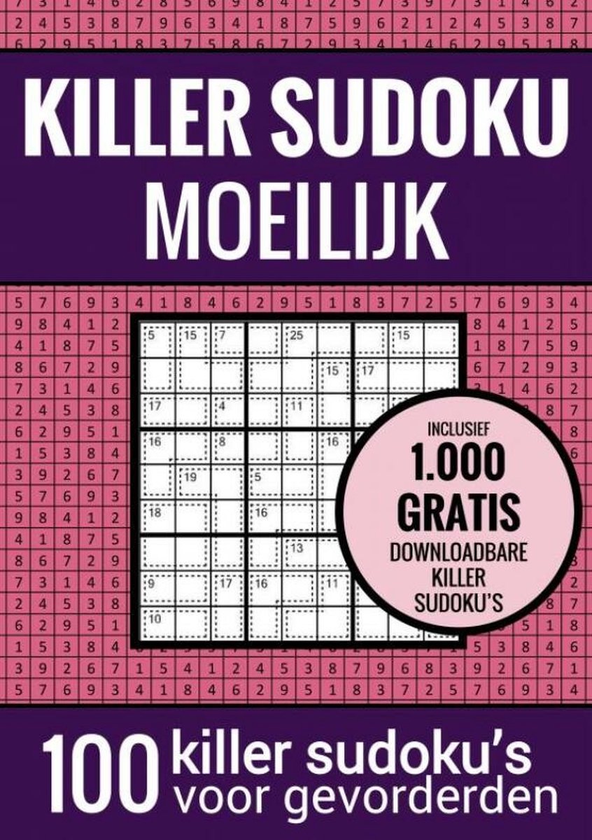 Killer sudoku sudoku moeilijk: - puzzelboek met 100 moeilijke puzzels voor volwassenen en ouderen