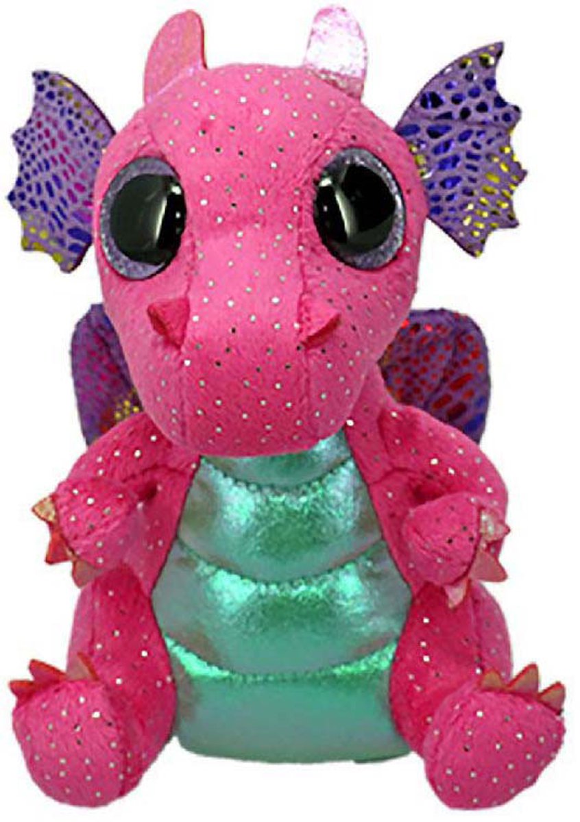 Ty Beanie Boo Spitfire roze draak, 15 cm
