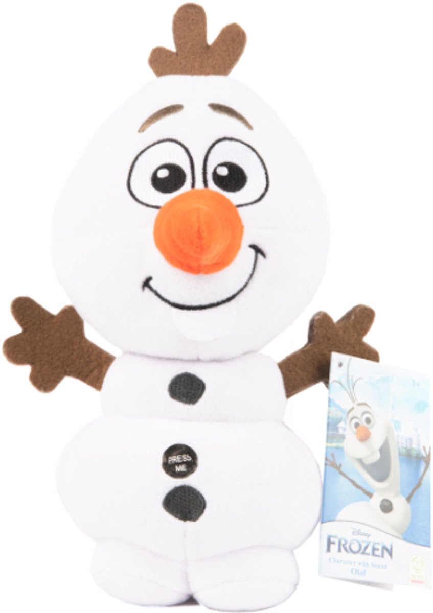 Disney frozen olaf - pluche knuffel met geluid 23 cm - speelgoed knuffels voor kinderen jongens meisjes - anna, elsa, sven, olaf sneeuwpop