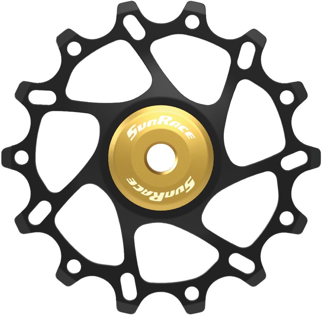 Sunrace derailleurwiel 14t aluminium goud